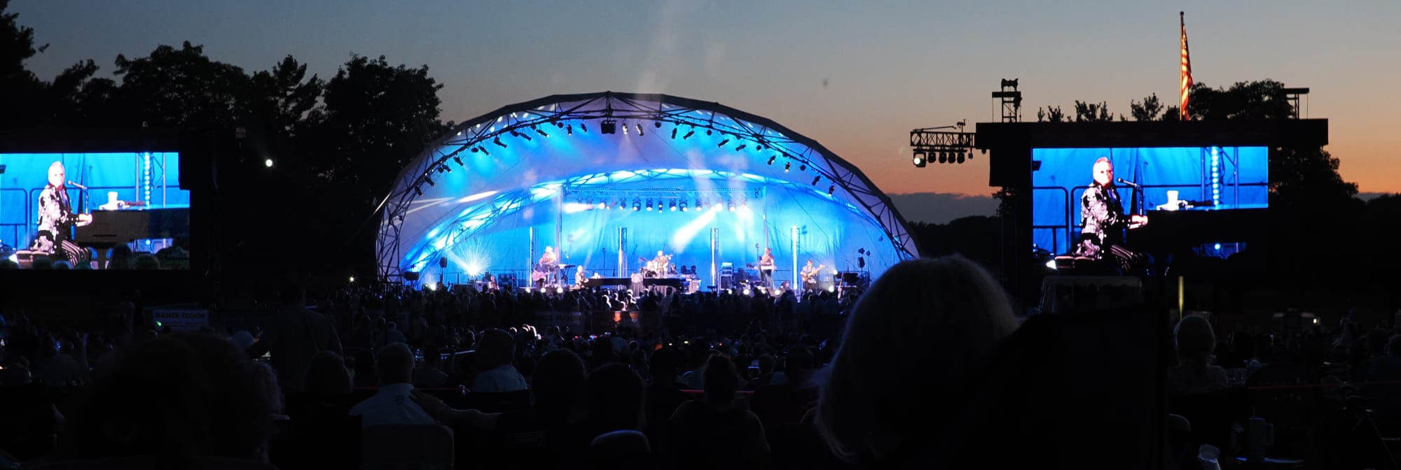 outdoor concert venue at sunset Columbia